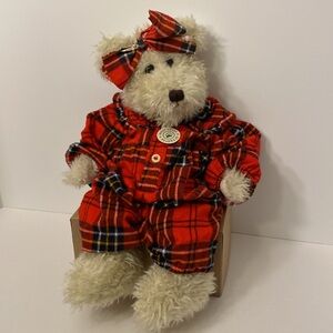 Vintage Boyds Bears Collectible Ophelia Bear In Red Pajamas Retired